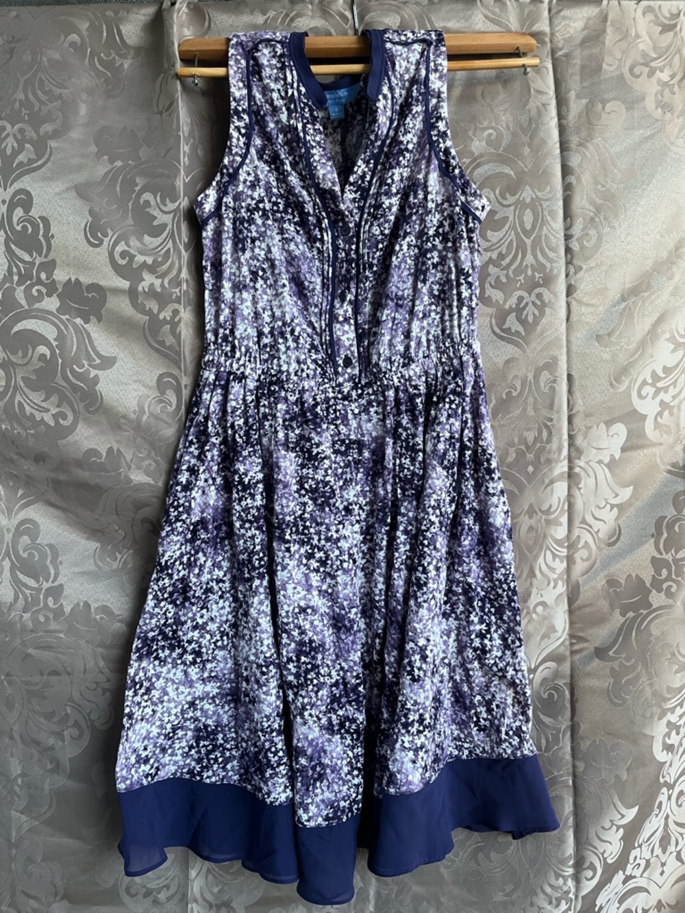 Simply Vera Vera Wang Purple Floral Midi Dress